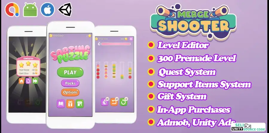 Sorting Puzzle - Unity Completed Game Template SellUnitySourceCode screenshot 2