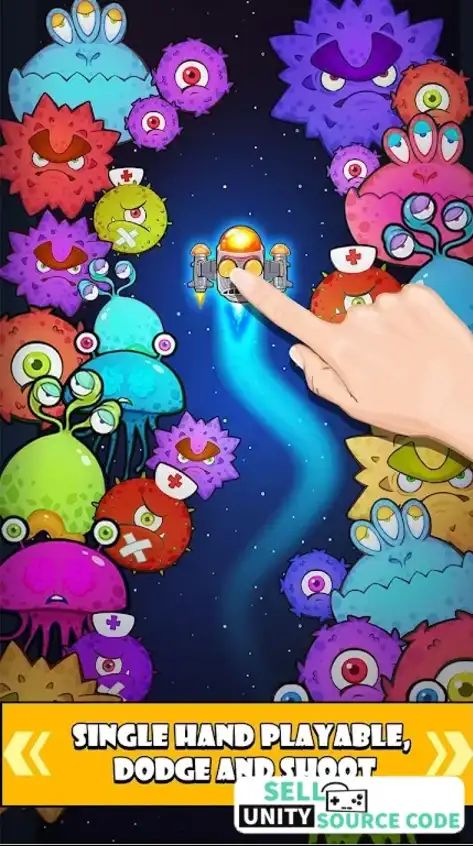 Space Virus War - Shooting Game SellUnitySourceCode  screenshot 4