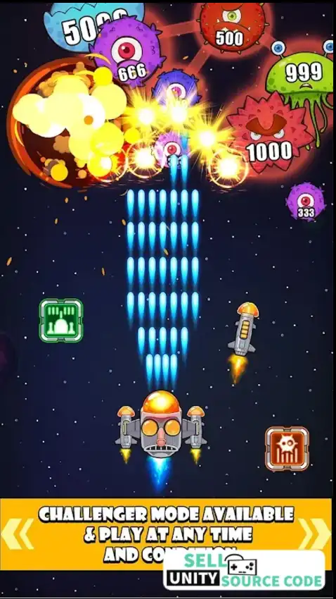 Space Virus War - Shooting Game SellUnitySourceCode  screenshot 5