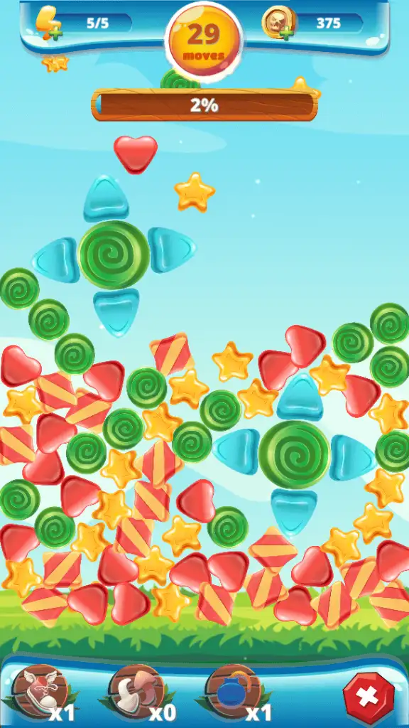 Sweety Shapes Physics Match3 SellUnitySourceCode screenshot 4
