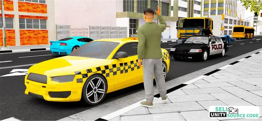 Taxi Simulator 2023 – Taxi Game SellUnitySourceCode screenshot 2
