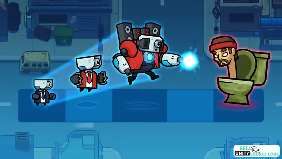 Toilet Fight: Police vs Zombie SellUnitySourceCode screenshot 2
