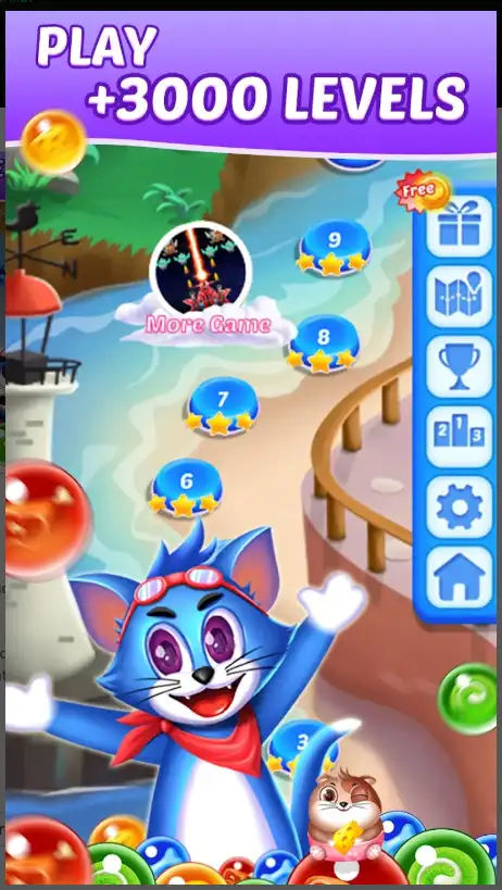Tomcat Pop: Bubble Shooter SellUnitySourceCode screenshot 3