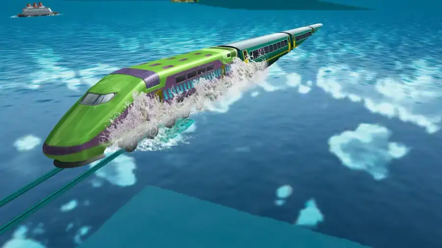 Train Driving on Water SellUnitySourceCode screenshot 4