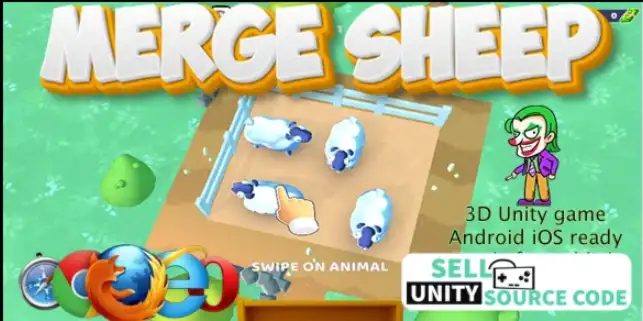 Unity game template -Merge sheep puzzle 3d SellUnitySourceCode screenshot 2