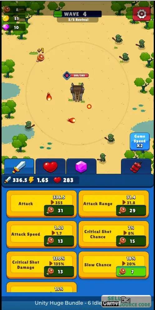 Unity Huge Bundle - 6 Idle Games SellUnitySourceCode screenshot 4