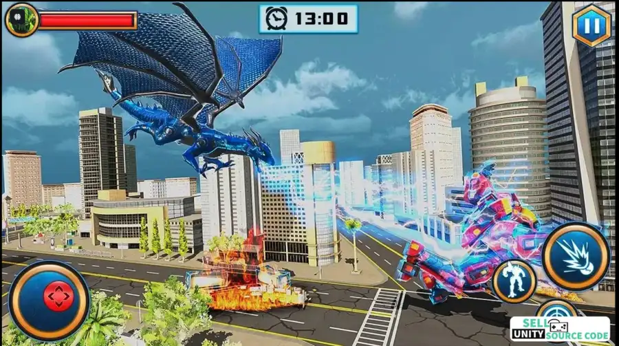 Wild Animal Robot: Multi Robot SellUnitySourceCode screenshot 3