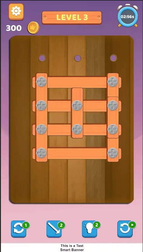Wood Nuts & Bolts Puzzle SellUnitySourceCode screenshot 2