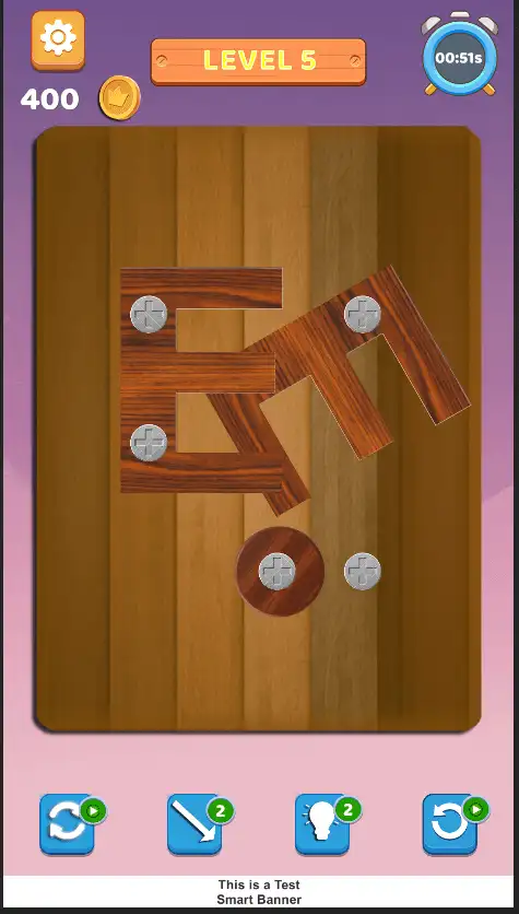 Wood Nuts & Bolts Puzzle SellUnitySourceCode screenshot 5
