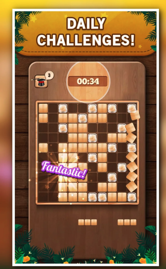 Wooden 100 Block Puzzle Game screenshot 2