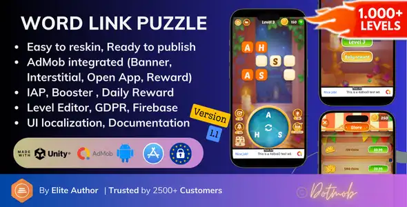 Word Link Puzzle – Unity Complete Games screenshot 5