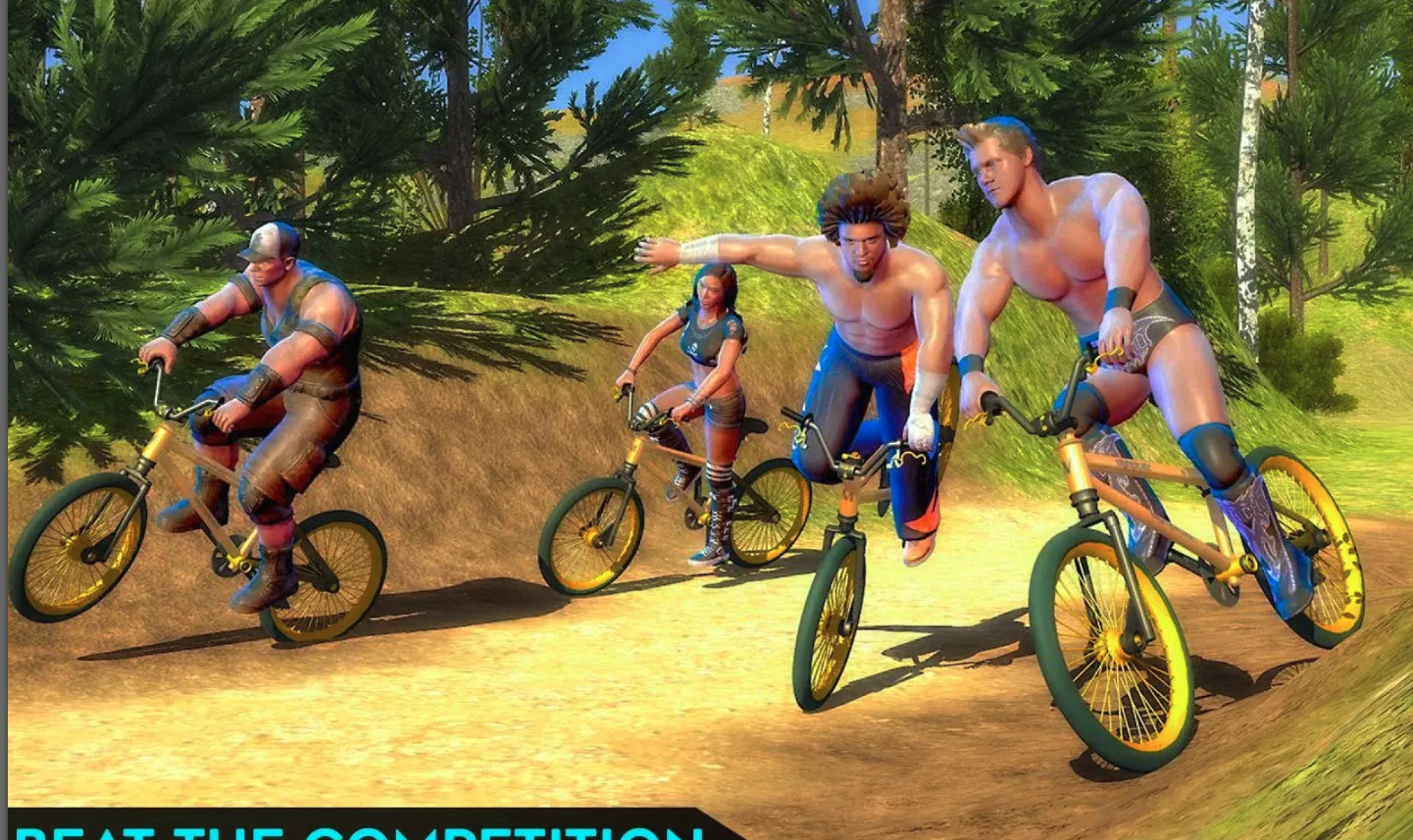 Wrestlers Bike Race screenshot 4