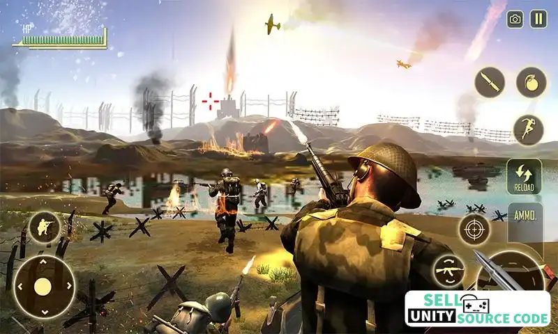 WW2 Survival War Prisoner : FPS Shooting Game SellUnitySourceCode