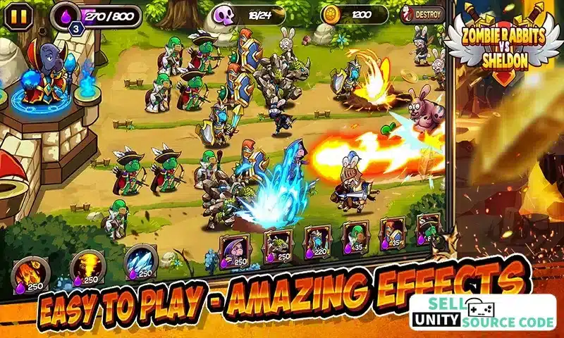 Zombies War: Castle Defend SellUnitySourceCode